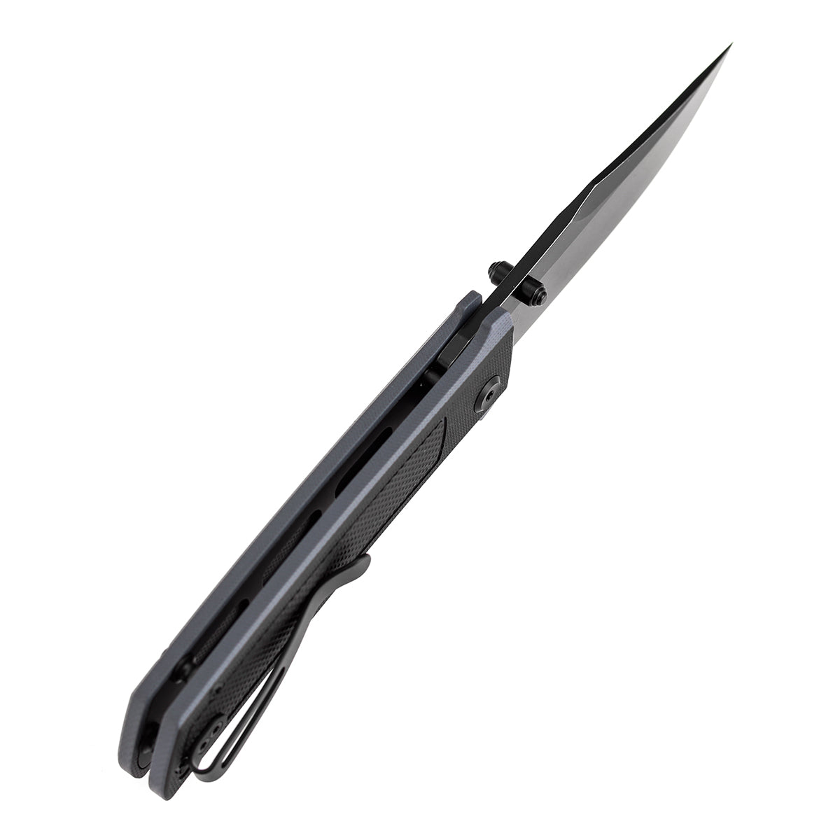 Tenable Bison B2108A2 Blackwash Nitro-V Blade Black and Gray G10 Handle Liner Lock Folding Knife