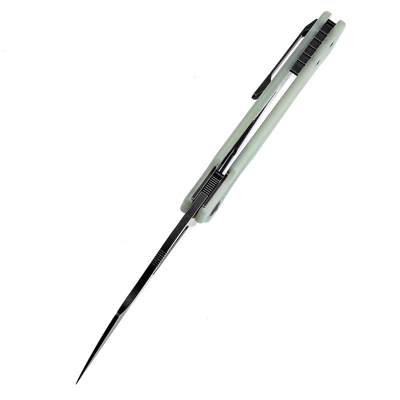 Kansept Egress K1033C2 Stonewashed CPM-S35VN Blade Jade G10 Handle Liner Lock Folding Knife