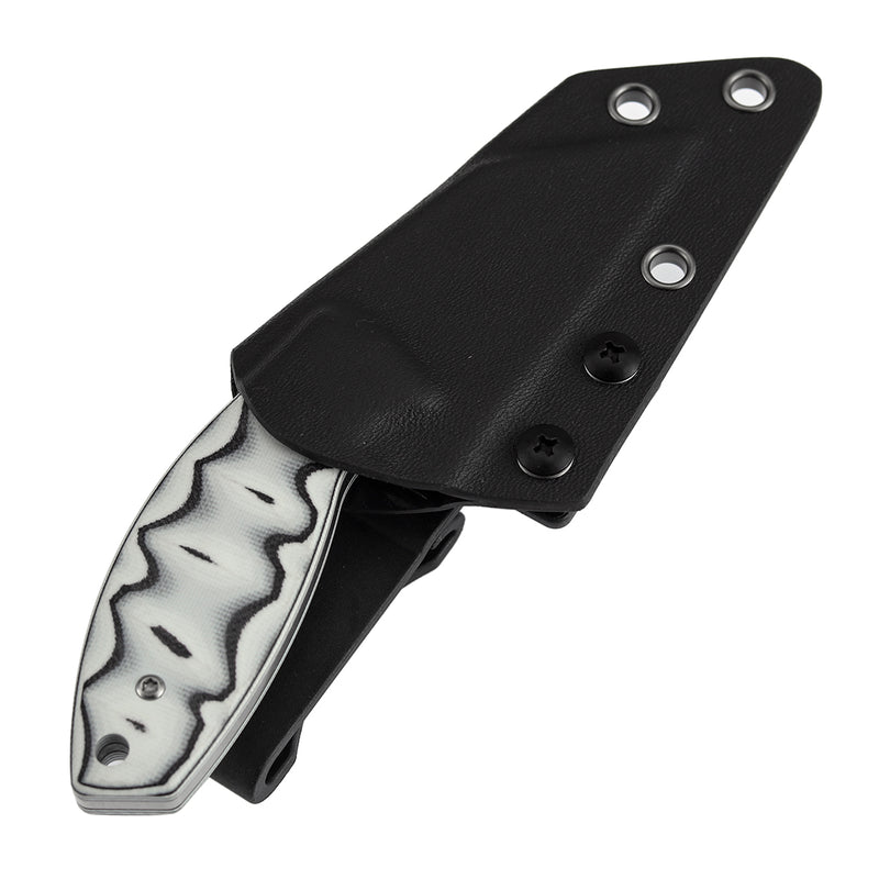 Kansept Siafu G016A4 D2 Blade Black & White G10 Handle Fixed Blade Knife