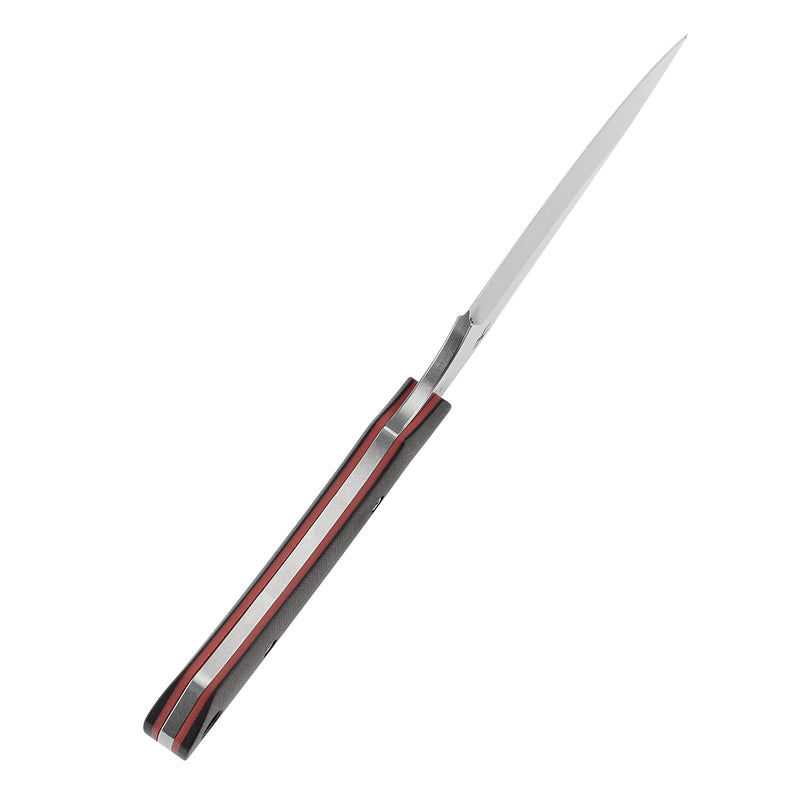 Kansept Flank G006A2 Stonewashed D2 Blade Black & Red D2 Blade G10 Handle Fixed Blade Knife