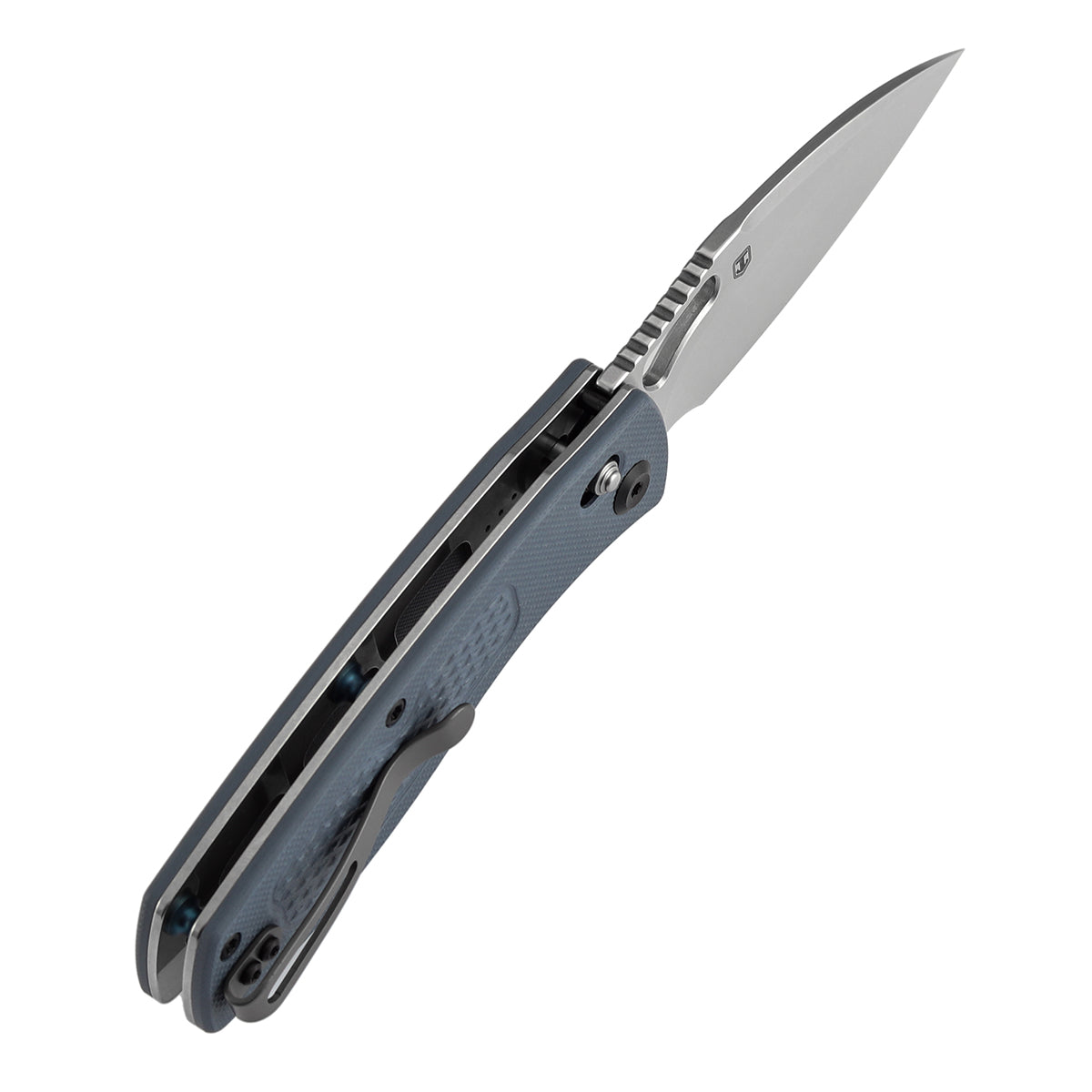 Tenable Heron B2124V6 Nitro V Blade Gray G10 Handle Crossbar Lock Folding Knife