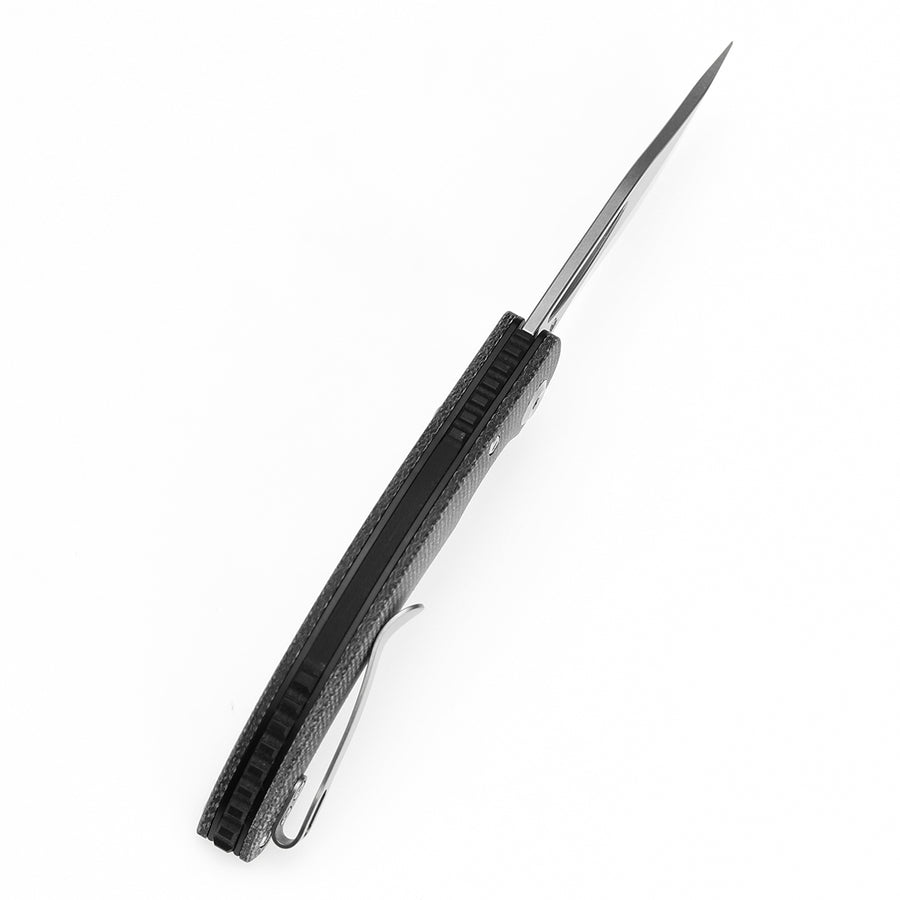 Tenable Gideon T1119A1 Stonewashed Nitro-V Blade Black Micarta Handle Liner Lock