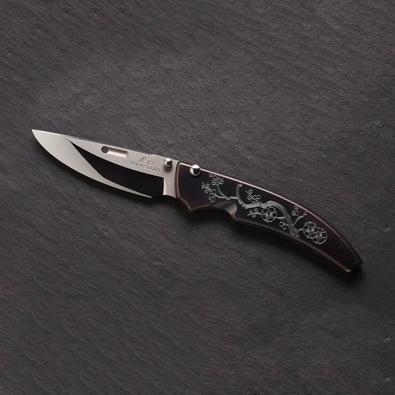 Rockstead Folding Knife SHU-C-ZDP (DP) ZDP-189 Blade Titanium Handle Knives Collect Button Lock