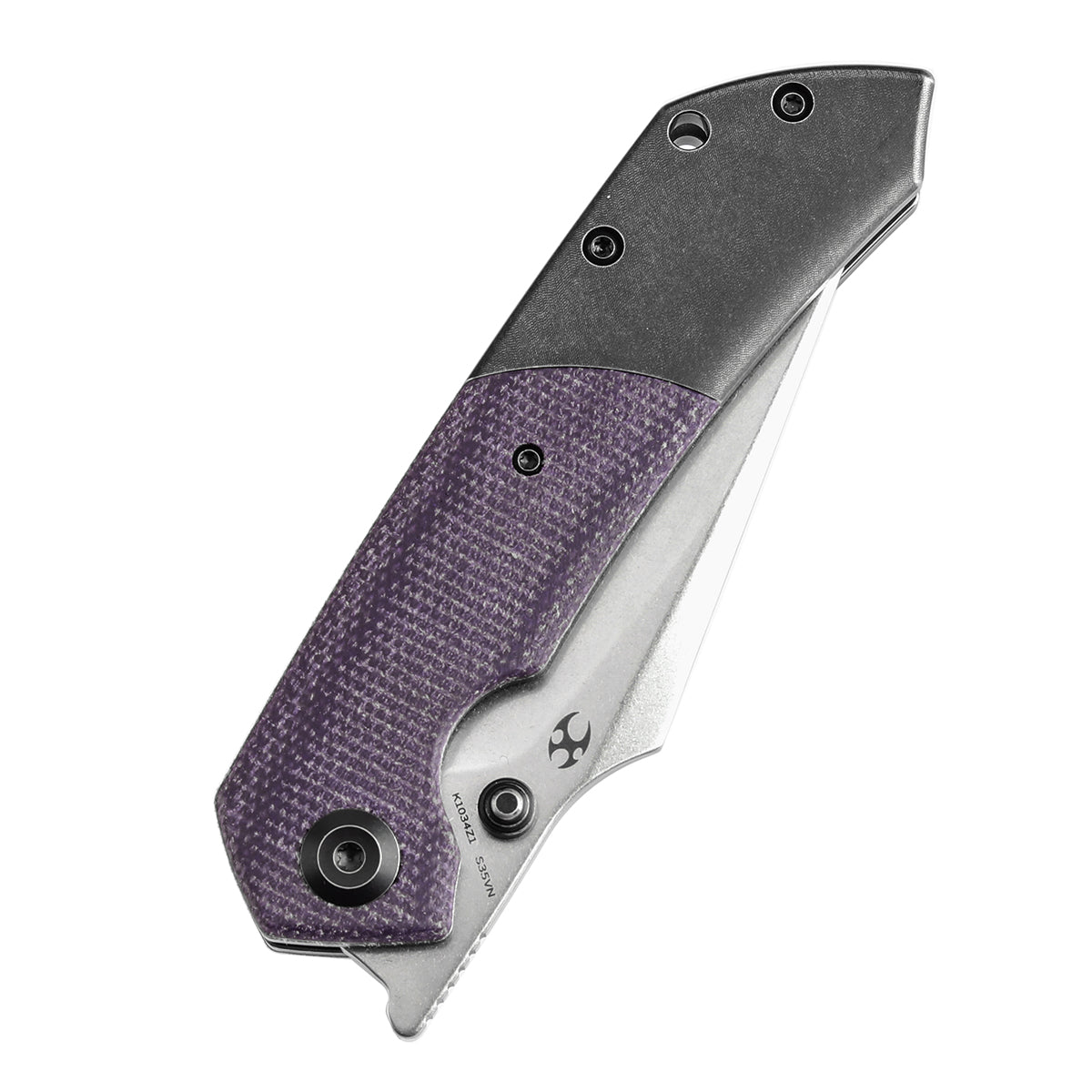 Kansept Fenrir K1034Z1 Flipper Knife CPM-S35VN Blade Titanium + Micarta Handle Edc Knife