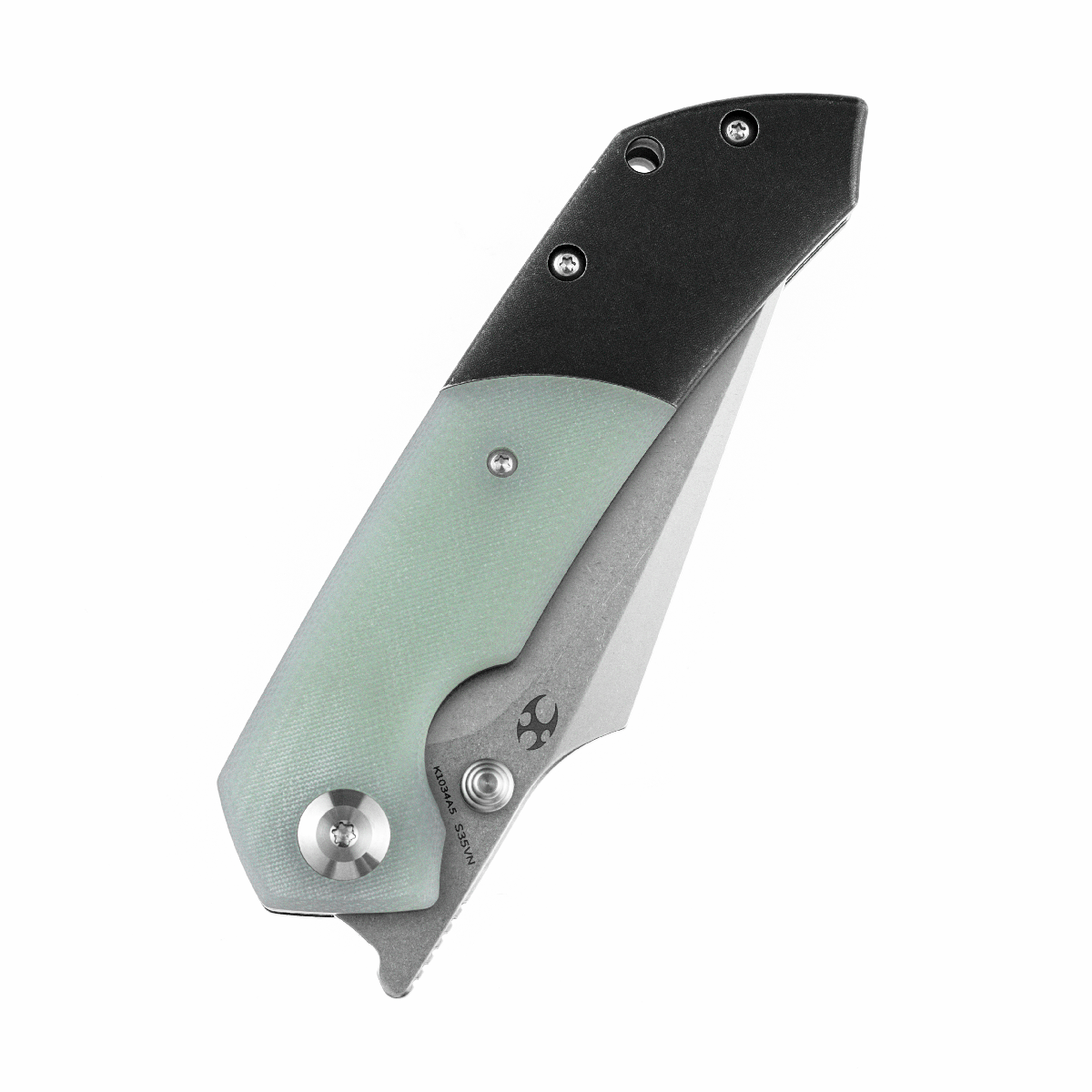 Kansept Fenrir K1034A5 Flipper Knife CPM-S35VN Blade G10 Titanium Handle