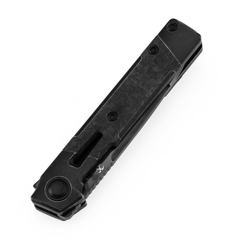 Kansept Kitpu K2123A4 CPM-20CV Blade Titanium with Carbon Fiber Handle Frame Lock Knife