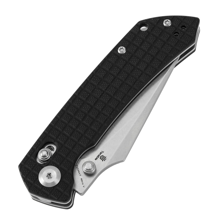 Tenable Knives Fenrir T1034V7 Nitro-V Blade Black G10 Handle Cross Bar Lock