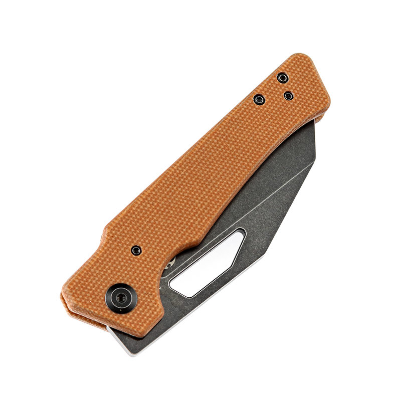 Kansept Egress K1033A2 Stonewashed CPM-S35VN Blade Brown Micarta Handle Liner Lock Folding Knife