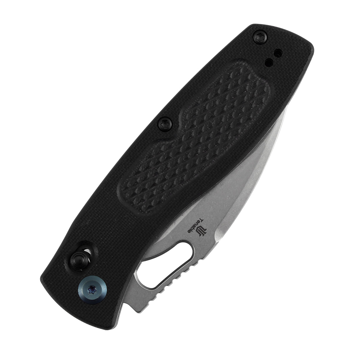 Tenable Heron B2124V4 Nitro V Blade Black G10 Handle Crossbar Lock Folding Knife