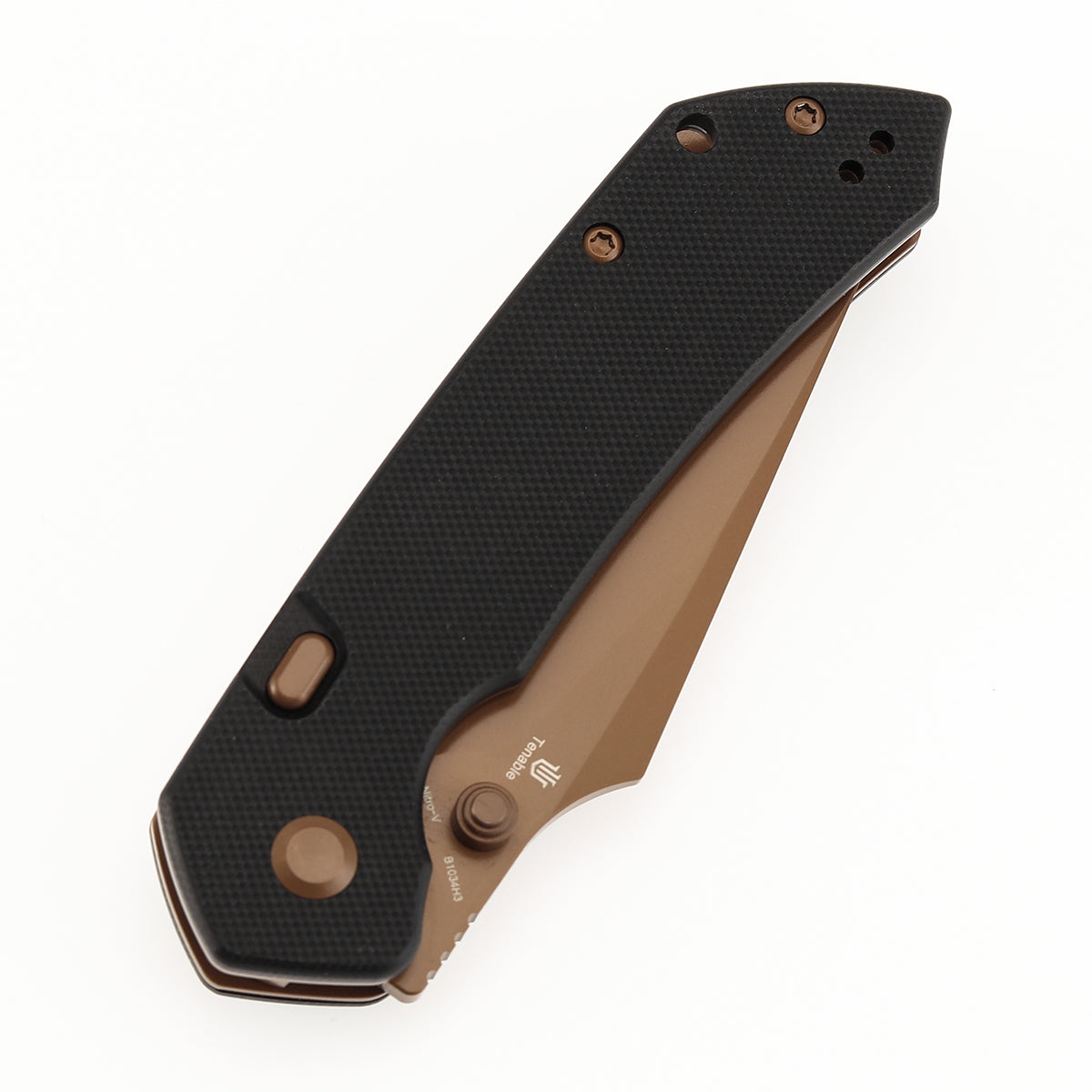Navaja plegable Tenable Fenrir B1034H3 con hoja Nitro-V y mango G10 negro con cierre Liner Lock superior