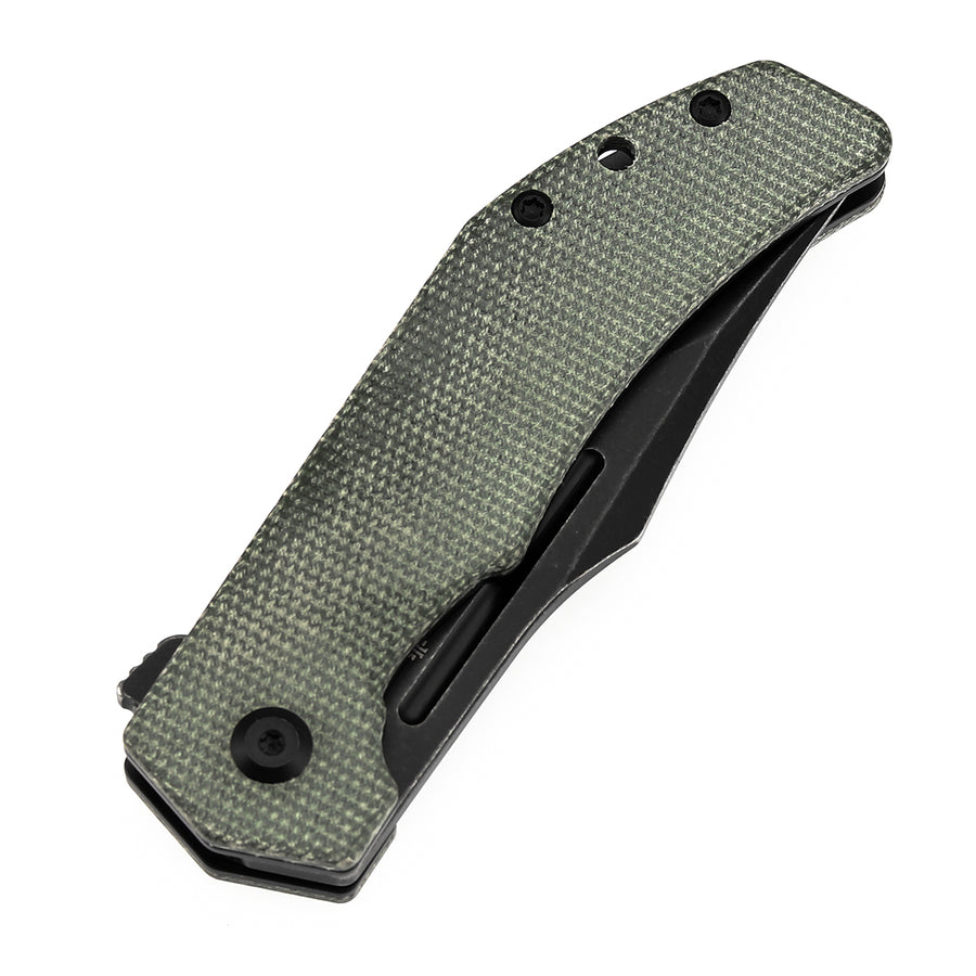 Tenable Orion B1089A3 14C28N Blade Green Micarta Handle Liner Lock Folding Knife
