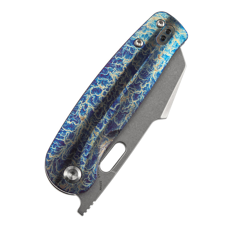 Kansept Orlok K2111A3 CPM-S35VN Blade Titanium Handle Nested Liner Lock Folding Knives