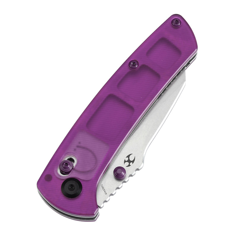 Kansept Main Street T1015V10 154CM Blade Purple Acrylic Handle Crossbar Lock Folding Knife