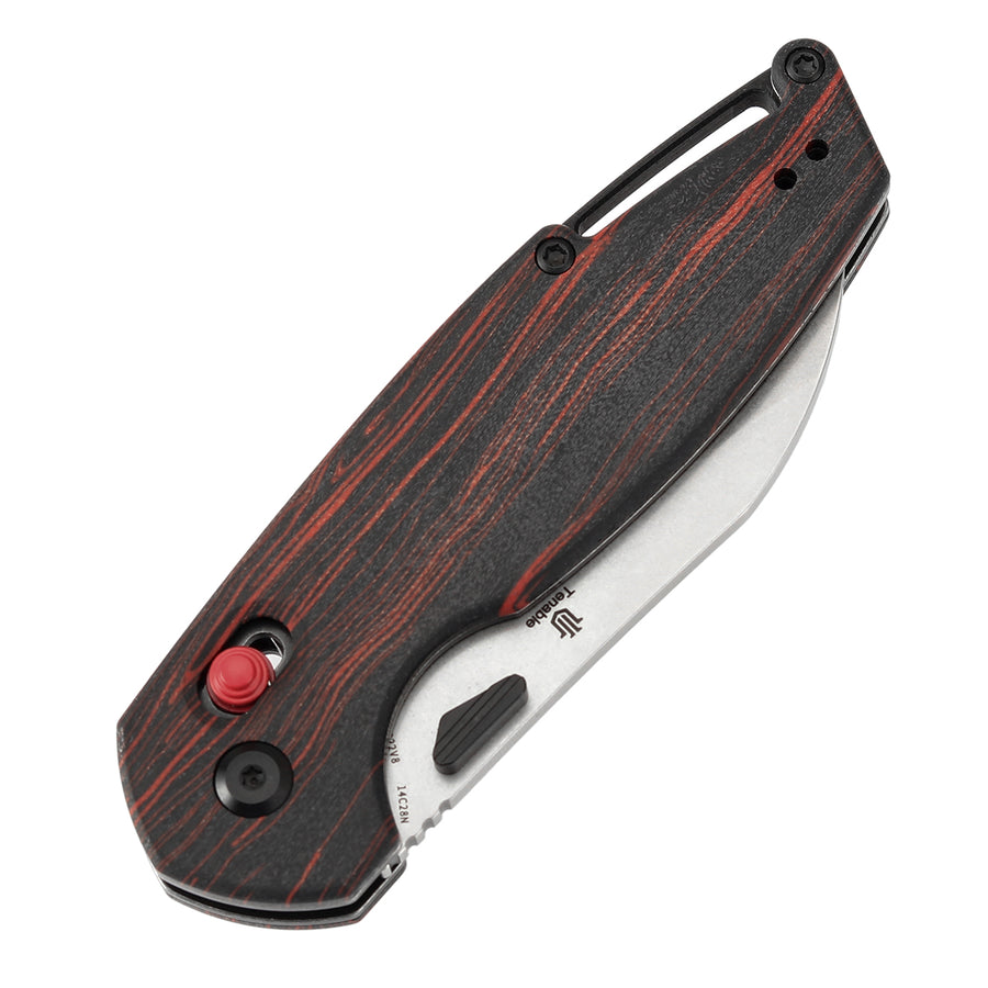 Tenable Model 6 T1022V8 14C28N Blade Red+Black G-mascus Handle Cross Bar Lock