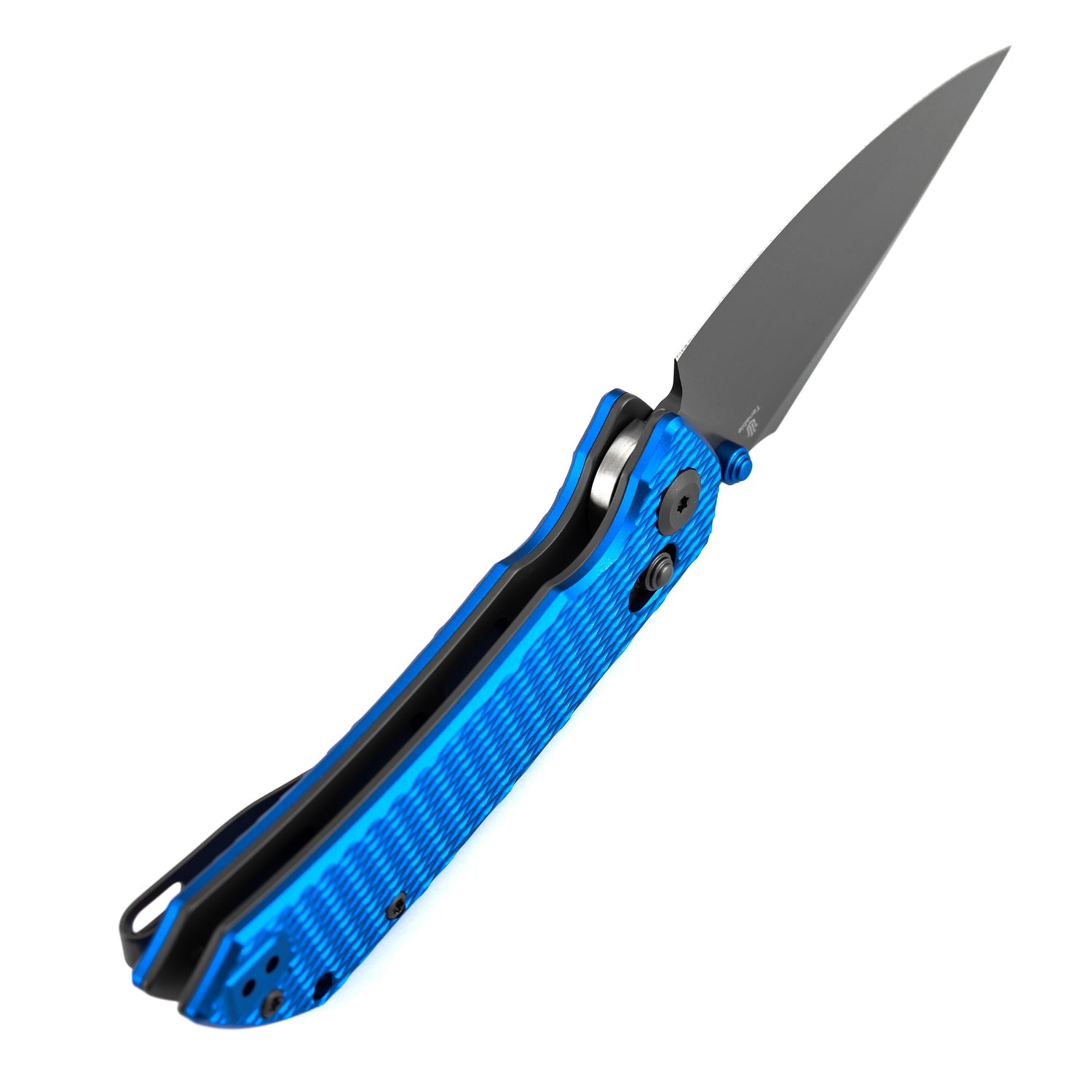 Tenable Fenrir T1034V15 Gray TiCn Coated Nitro-V Blade Blue Anodized Aluminum Handle Crossbar Lock Folding Knife