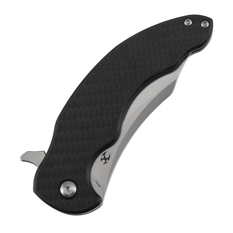 Kansept Gilgamesh K1128A1 CPM-S35VN Blade Carbon Fiber & G10 with Titanium Handle Frame Lock Folding Knife