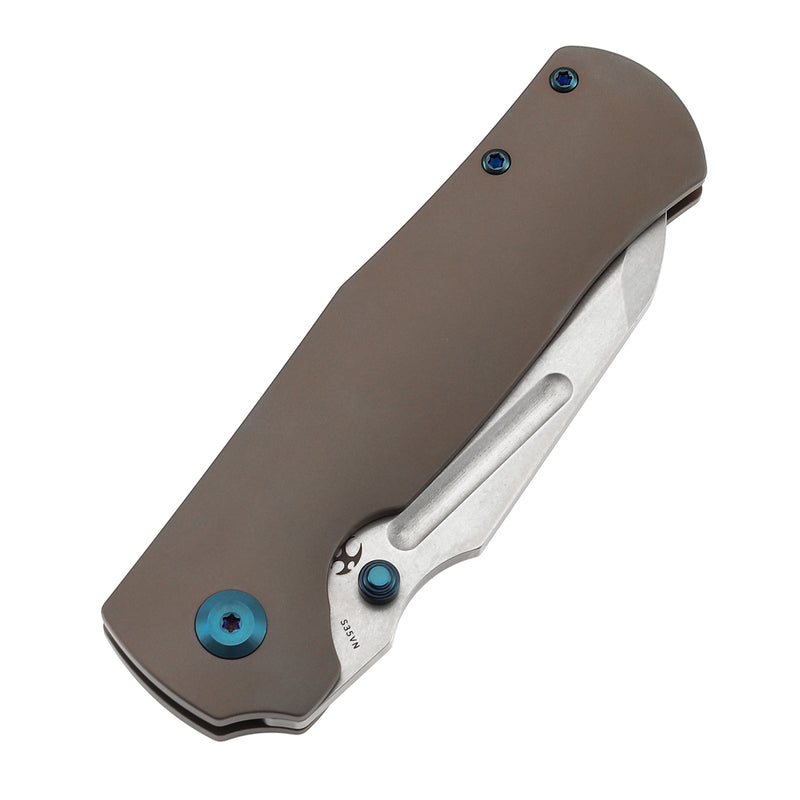 Kansept Dreadnaught K1082A3 CPM-S35VN Blade Titanium Handle Frame Lock Knife