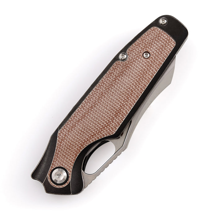 Kansept Tuckamore K1052A4 Folding Knife CPM-20CV Blade Titanium + Micarta Handle Frame Lock