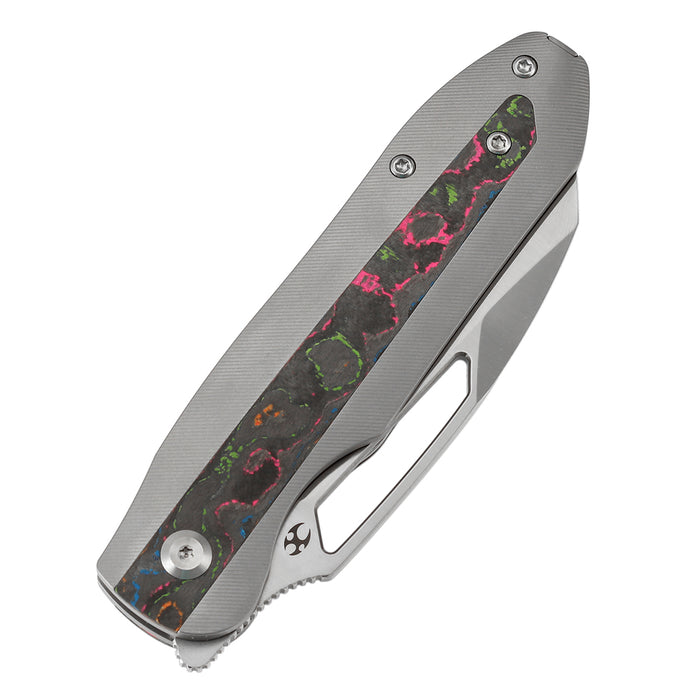 KANSEPT Thunderhead CPM S35VN Blade Titanium with 80S Camo Carbon Fiber Inlay Handle Frame Lock