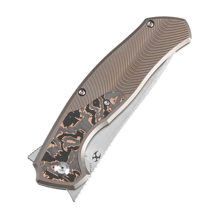 KANSEPT HAVØRN K1069A4 CPM S35VN Blade Titanium with Copper Carbon Fiber Inlay Handle Frame Lock