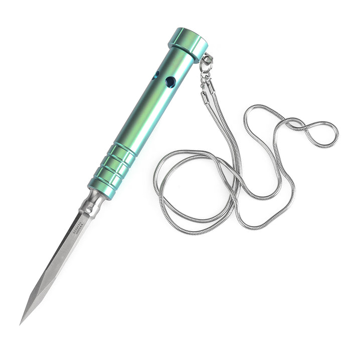 Kansept Stiletto G005A4 5CR13 Steel & Green Anodized Titanium EDC Tool  Ice Pick