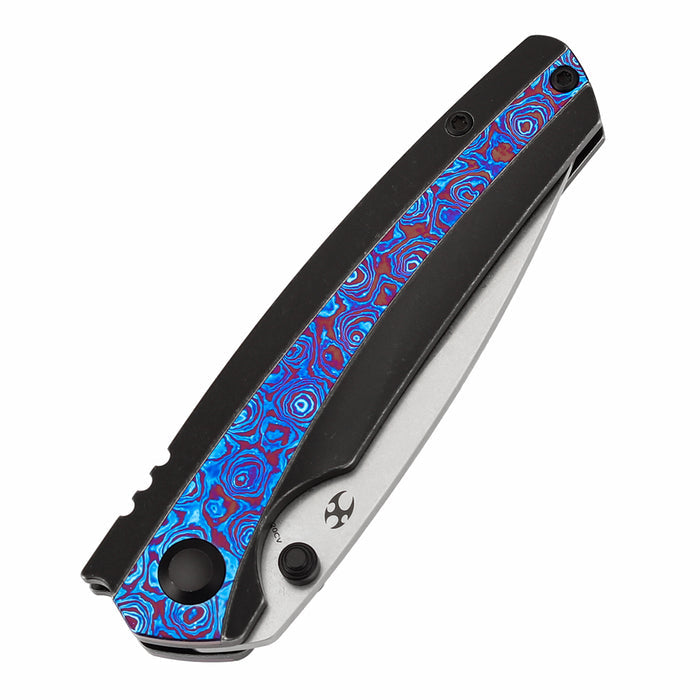 KANSEPT Raven K2109A5 CPM 20CV Blade Titanium wtih Timascus Handle Frame Lock
