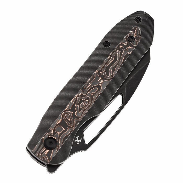 Kansept Knives Thunderhead K1106A1 CPM S35VN Blade Titanium with Copper Carbon Fiber Inlay Handle Frame Lock