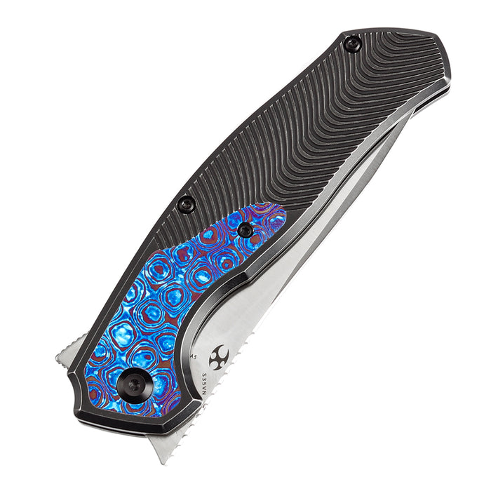 KANSEPT HAVØRN K1069A5 CPM S35VN Blade Titanium with Timascus Inlay Handle with Timascus Clip Frame Lock