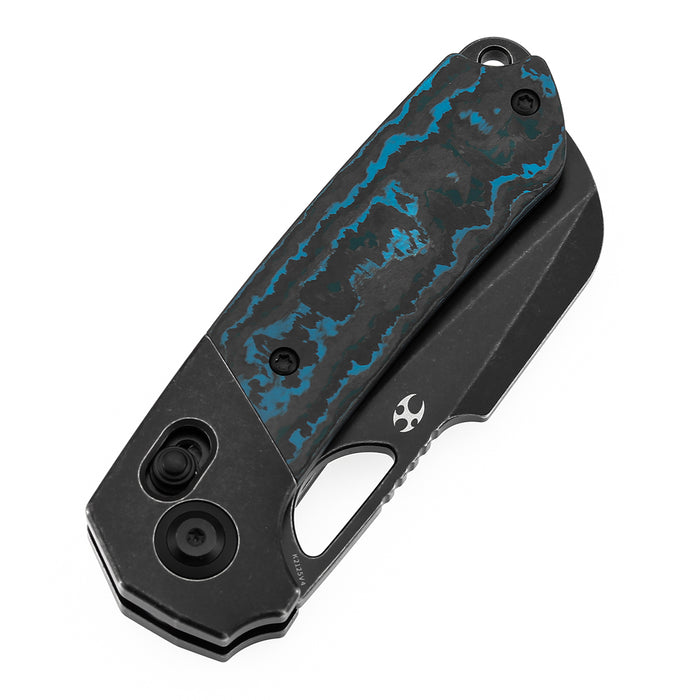 Kansept Nahual K2125V4 Blackwash Magnacut Blade Blackwash Titanium Arctic Storm Fatcarbon Handle Crossbar Lock
