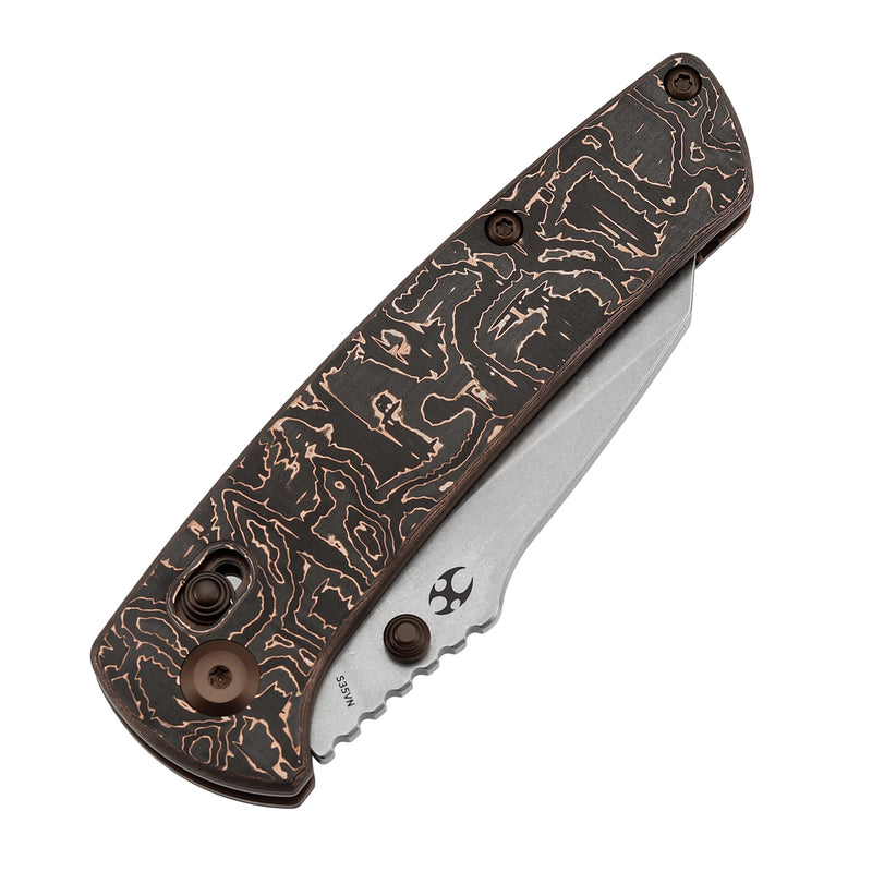 Kansept Main Street K1015V3 CPM-S35VN Blade G10 with Copper Foil Handle Crossbar Lock Folding Knife