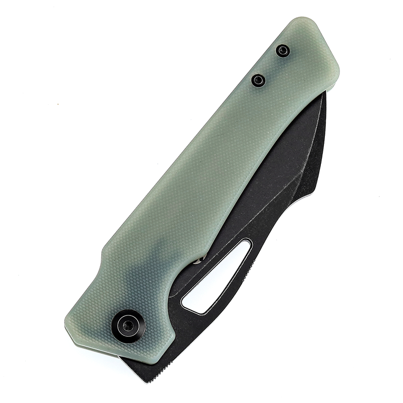 Kansept Egress K1033C2 Stonewashed CPM-S35VN Blade Jade G10 Handle Liner Lock Folding Knife