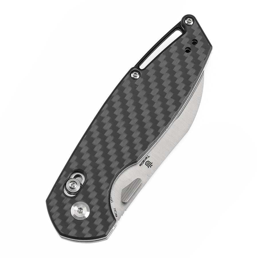 Tenable Knives Model 6 T1022V1 14C28N Blade Carbon Fiber Handle Cross Bar Lock