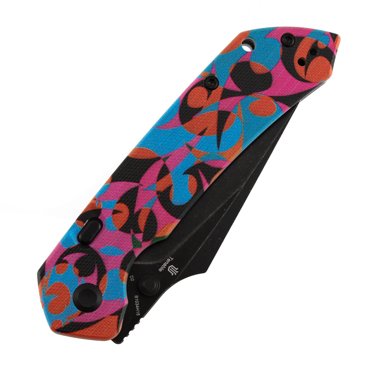 Tenable Fenrir B1034H15 Blackwash D2 Blade Jade G10 Handle Top Liner Lock Folding Knife