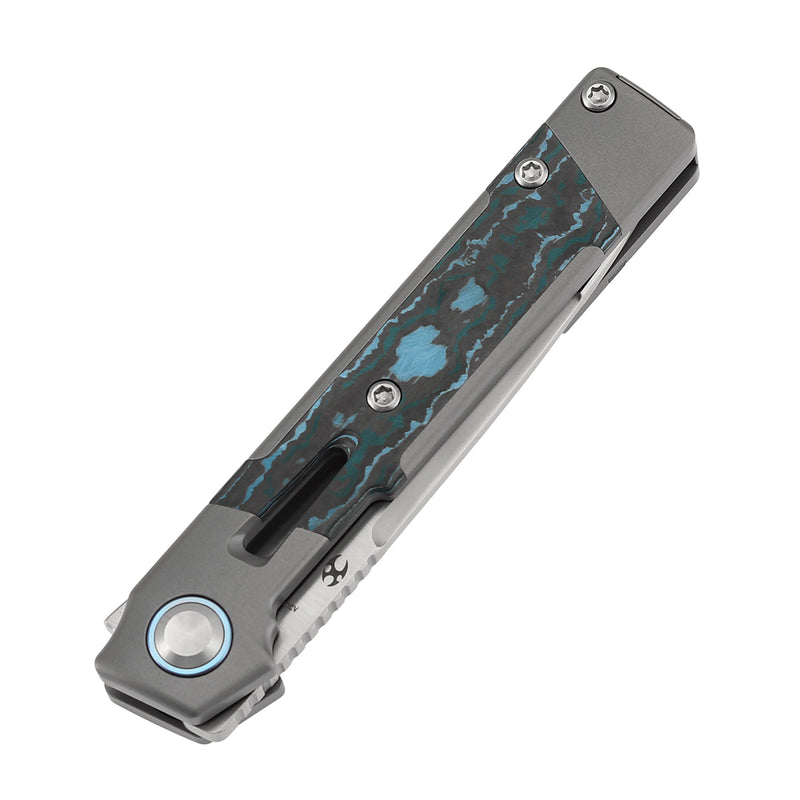 Kansept Kitpu K2123A2 CPM-20CV Blade Titanium with Fatcarbon Handle Frame Lock Knife
