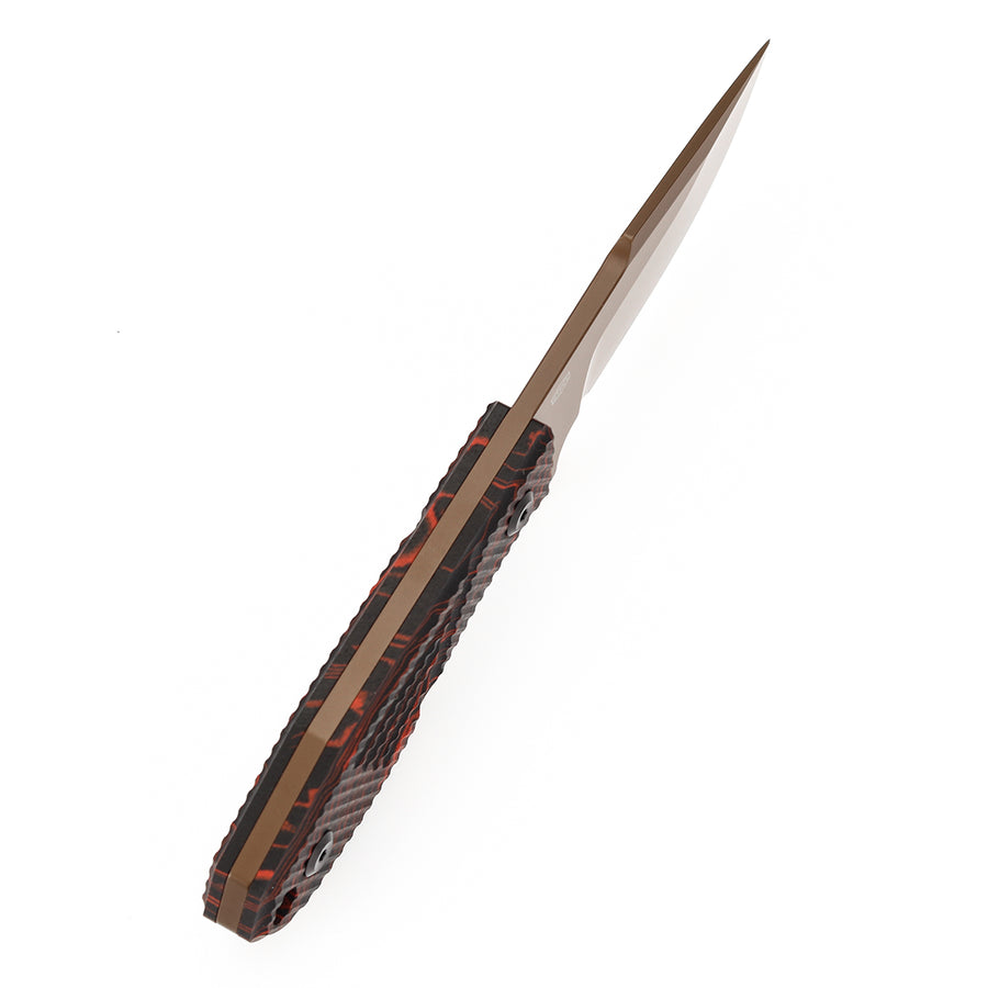 Tenable Tiny Dancer G014A2 Rose Gold Coated D2 Blade G10 G-mascus Handle Fixed Blade