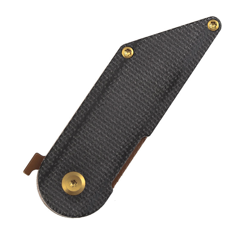Kansept Dash T2045A2 Rose Gold Coated 154CM Blade Black Micarta Handle Liner Lock Folding Knife