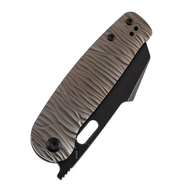Kansept Orlok K2111A4 CPM-S35VN Blade Titanium Handle Nested Liner Lock Folding Knives