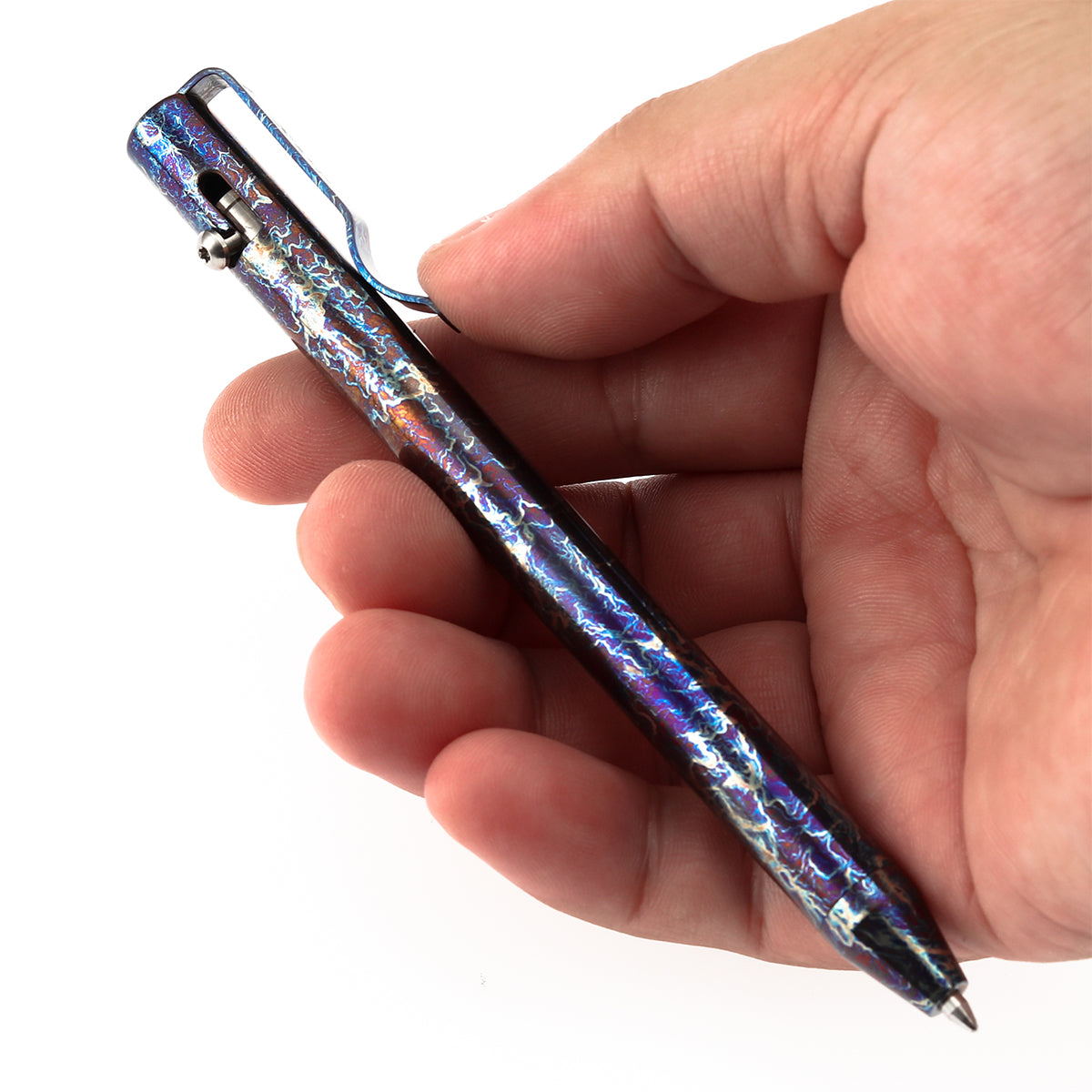 Kansept Titanium EDC Bolt-Action Pen G013H2– Professional Fine Tip Ballpoint with Lightning Strike Finish