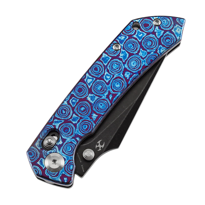 Kansept Fenrir K1034V6 CPM-S35VN Blade Timascus Handle Crossbar Lock Folding Knives