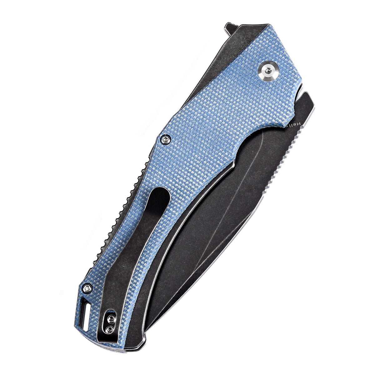 Kansept BTF T1008F3 D2 Blade Blue Micarta Handle Flipper Knife