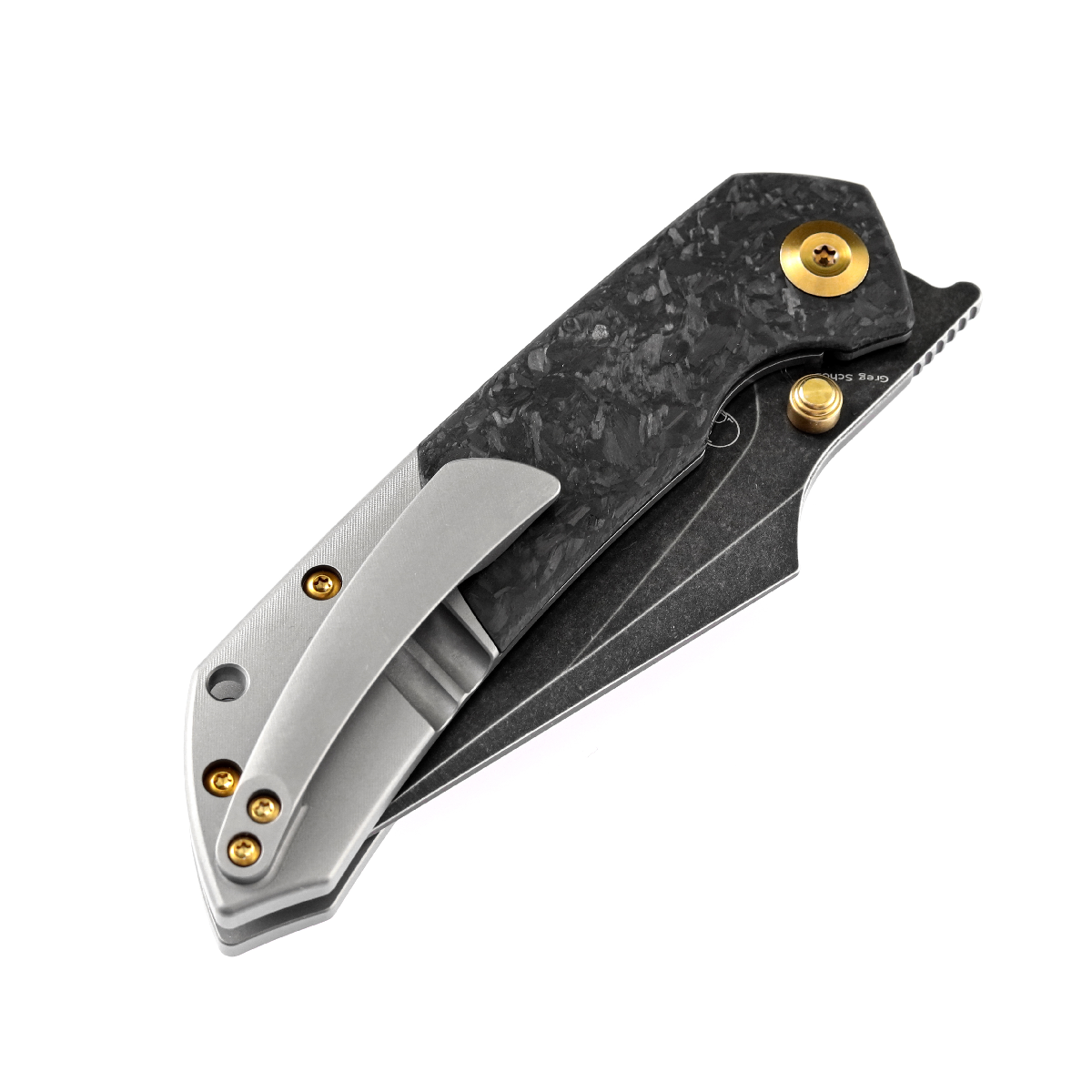 Kansept Fenrir K1034A1 Flipper Knife CPM-S35VN Blade Carbon Fiber Titanium Handle