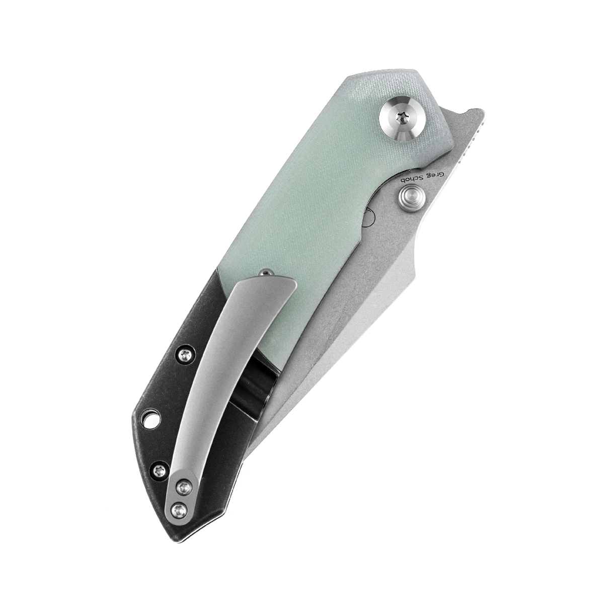 Kansept Fenrir K1034A5 Flipper Knife CPM-S35VN Blade G10 Titanium Handle