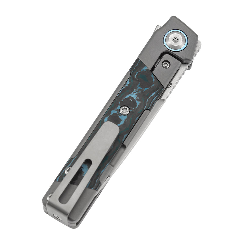 Kansept Kitpu K2123A2 CPM-20CV Blade Titanium with Fatcarbon Handle Frame Lock Knife