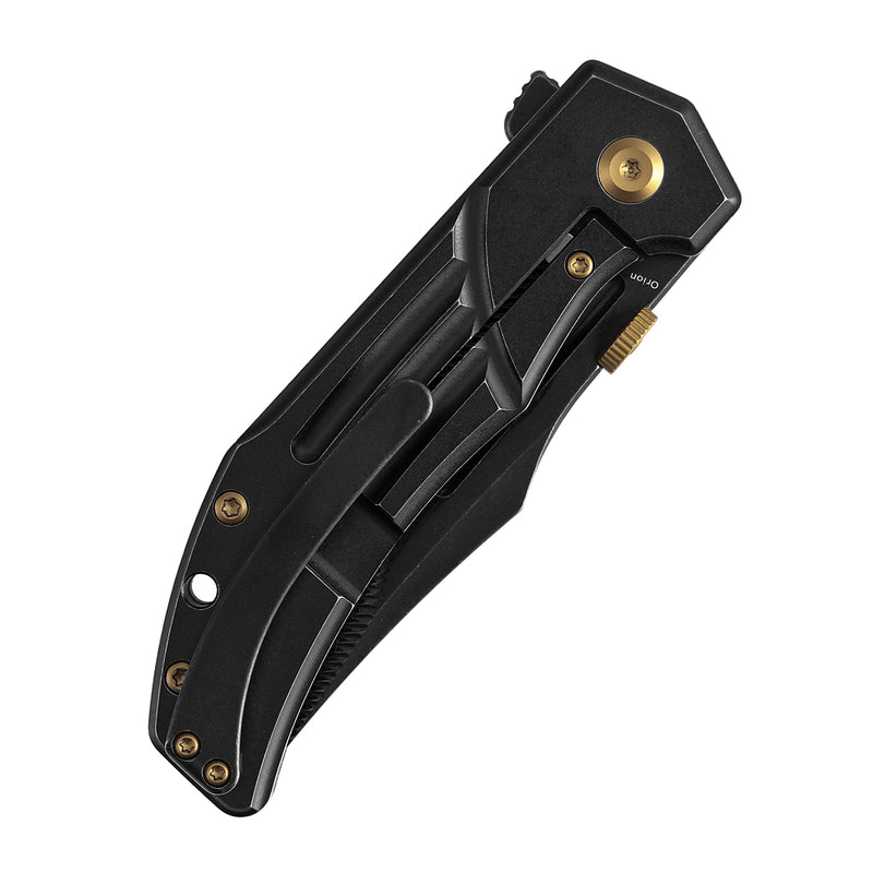 Kansept Orion K1089A4 Blackwash CPM-S35VN Blade Blackwash Titanium Handle Frame Lock Folding Knife