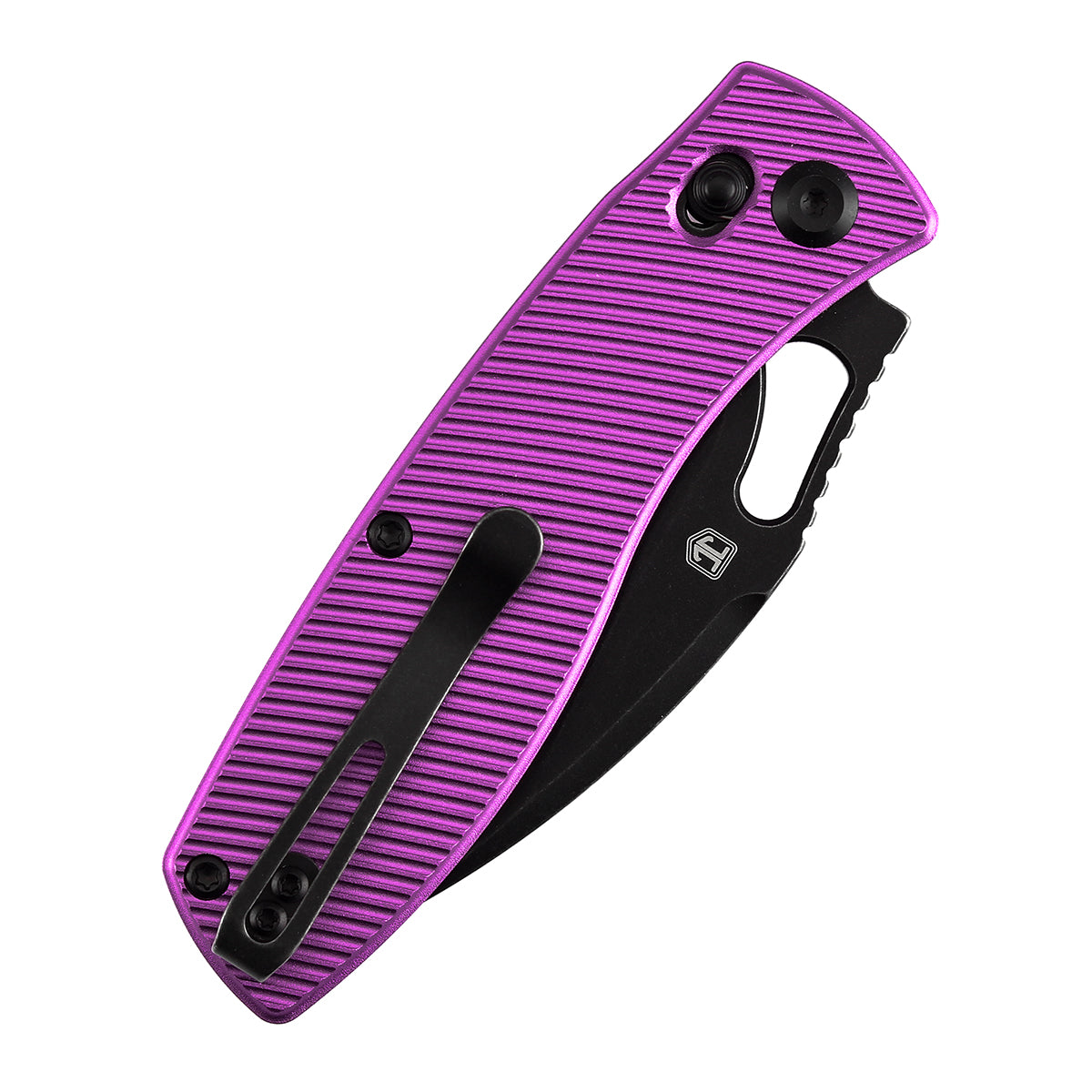 Tenable Heron B2124V1 Nitro-V Blade Purple Aluminum Handle Crossbar Lock Folding Knife