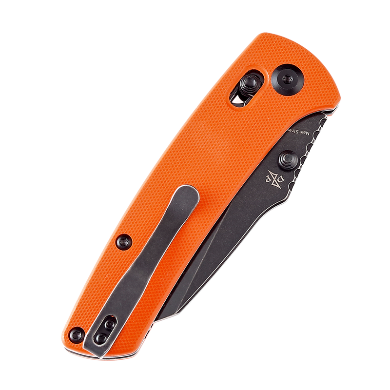 Kansept Main Street T1015V2 154CM Blade Orange G10 Handle Crossbar Lock Folding Knife