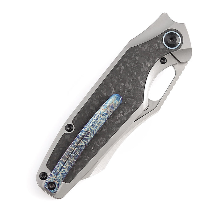 Kansept Tuckamore K1052A1 Folding Knife CPM-20CV Blade Titanium + Carbon Fiber Handle Frame Lock