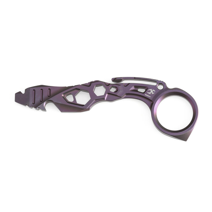 Kansept PryMate G008A4 Purple Anodized Titanium EDC Tool Prybar Bottle Opener