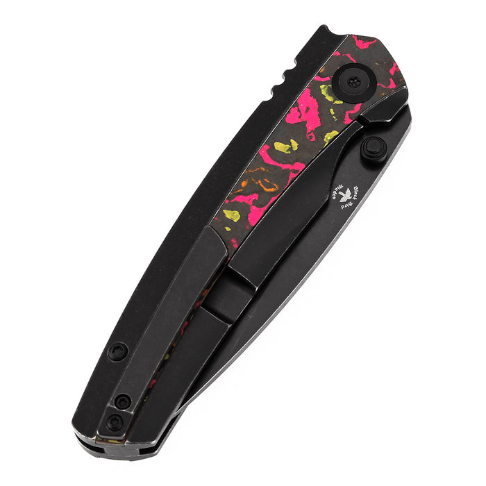 KANSEPT Raven K2109A6 CPM 20CV Blade Titanium wtih Flo Party Camocarbon Handle Frame Lock