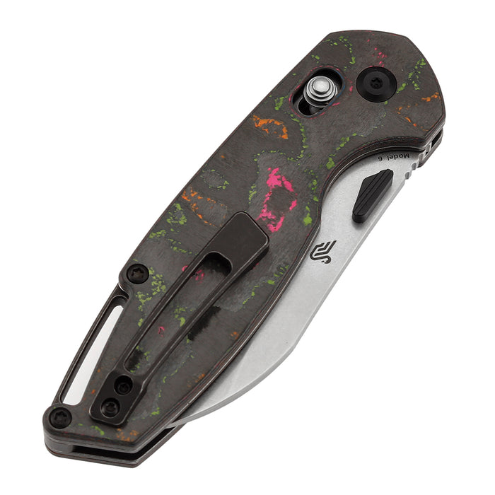 KANSEPT Model 6 K1022V3 CPM S35VN Blade 80S Carbon Fiber Handle Crossbar Lock Knife